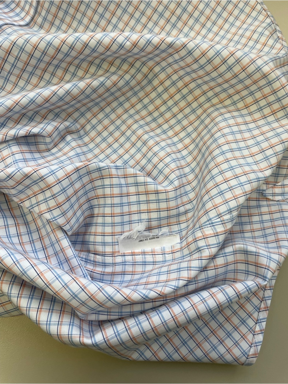 Banana Republic Non-Iron Slim Fit Plaid Short Sleeve Button Down Shirt - Size L - Picture 6 of 8